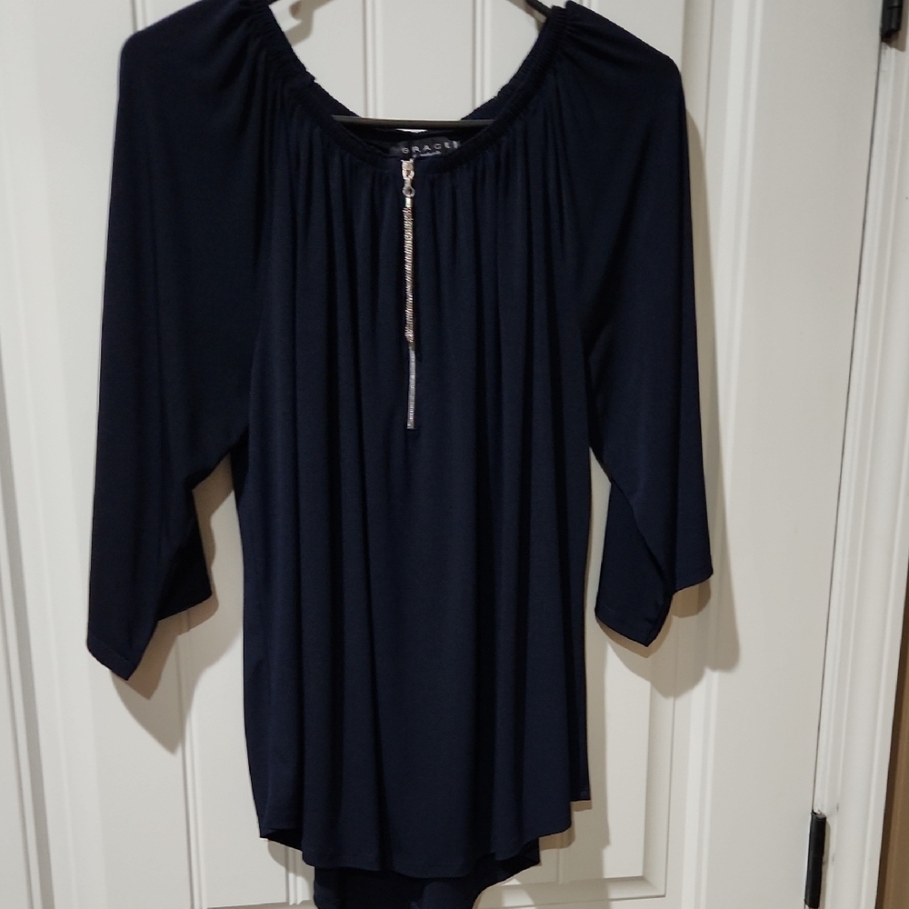 Elegant Black Women's Top